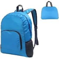 Unyqoos Sac à dos pliable léger, 20 litres – ultraléger (120 g), tissu polyester résistant à la déchirure, bretelles en mesh respirant, poches latérales pour les voyages et l'usage quotidien