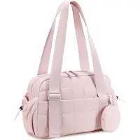 Unyqoos Mini-sac de sport pour femmes – tissu matelassé avec rembourrage en coton doux, dimensions 30 x 10 x 20 cm, pochettes amovibles, 4 poches extérieures, bandoulière réglable