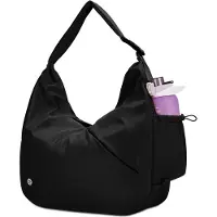 Famanu Sac de sport avec compartiment dissimulé pour tapis de yoga et poche pour chaussures - Noir