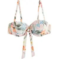 Next Hauts de bikini bleu ciel / vert foncé / orange clair / rose