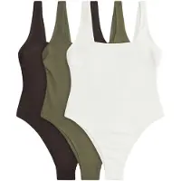 The Set Maillot de bain olive / noir / blanc