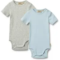 Wheat Barboteuse / body 'Timo' azur / gris