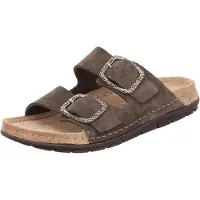 Rohde Mules pour femme à deux boucles en cuir velours Rodigo-D 5893, pointure : 39 EU, couleur : vert