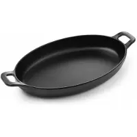 Hendi Poêle ovale Little Chef 155x80x37 mm noir mélamine