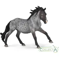 Collecta 80060 Nokota, étalon bleu rouan, 16 cm, Le Monde des Chevaux
