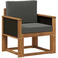 vidaXL Canapé d'extérieur en bois massif d'acacia naturel