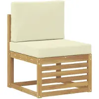 vidaXL Ensemble de canapés d'extérieur avec coussins, 11 pièces, blanc et crème, en polyester