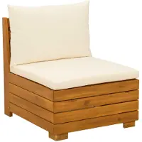 vidaXL Canapé de jardin central en bois massif d'acacia, marron