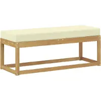 vidaXL Banc d'extérieur blanc 115 x 43 x 45 cm en bois massif d'acacia