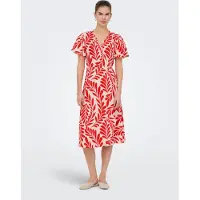 ONLY Robe 'ONLCali' rouge vif / blanc