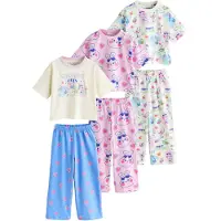 Next Pyjama bleu ciel / vert gazon / rose / blanc cassé