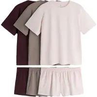The Set Pyjama 'Essentials' greige / prune / rose clair