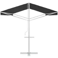 vidaXL Store autoportant anthracite 6 x 3 m en polyester