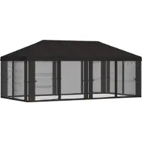 vidaXL Tente de jardin avec toit et parois latérales 6 x 3 m, polyester anthracite 190