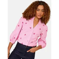 Love & roses Chemisier rose / rouge / blanc