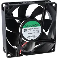 SUNON GE80252B1-000U-AE9 Ventilateur axial 24 V/DC 101.91 m³/h (L x l x H) 25 x 80 x 8 (80 mm, 1x), Ventilateur PC, Noir