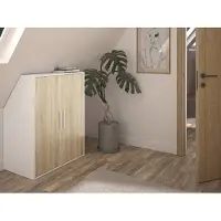 Vente-unique Armoire de rangement Under | 91,3 x 50 x 110 cm | Chêne Sonoma