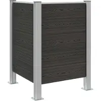 vidaXL Clôture pour poubelles Gris 85 x 85 x 115 cm Aluminium et WPC