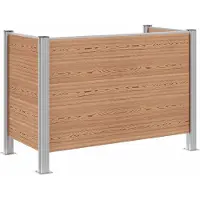 vidaXL Clôture pour poubelles, marron, 161 x 85 x 115 cm, en aluminium et WPC