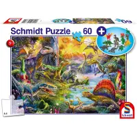 Schmidt Dinosaures - avec figurines de dinosaures (extension) - 60 pièces - SPIELE