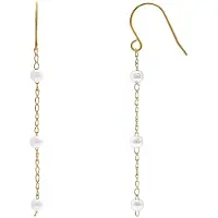 Heidemann Boucles d'oreilles or / blanc perle
