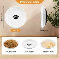 Unyqoos Ensemble de 6 gamelles en céramique de 250 ml – avec base en silicone antidérapante, bord surélevé, et compatibles lave-vaisselle et micro-ondes, idéales pour les petits animaux de compagnie