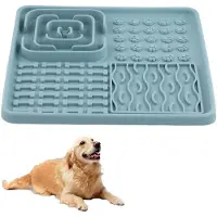 Unyqoos Tapis en silicone pour chiens et chats, 19 x 19 cm – sans BPA, étanche et antidérapant, compact et flexible, idéal pour les friandises