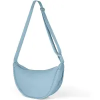 Unyqoos Sac bandoulière en nylon pour femmes, forme demi-lune, bandoulière réglable, plusieurs compartiments, sac à main polyvalent à porter en travers