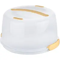 Unyqoos Cloche réglable pour gâteaux avec couvercle transparent, diamètre 34 cm – Cloche de protection et de présentation pour les grands gâteaux, les tartes et les desserts