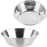 Unyqoos Ensemble de 2 gamelles en acier inoxydable pour petits chiens et chats – diamètre 13 cm, hauteur 4 cm, aptes au contact alimentaire, inoxydables, résistantes aux rayures, faciles à nettoyer