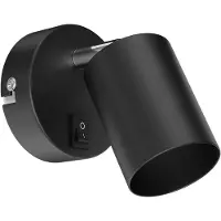 Unyqoos Lampe murale GU10 avec interrupteur, tête de lampe pivotante à 90° – élégant luminaire mural pour les espaces de vie et de travail, connexion directe 230 V, sans ampoule