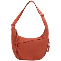 Unyqoos Sac bandoulière en nylon pour femmes, imperméable, avec bandoulière réglable, 3 compartiments zippés et 5 poches ouvertes – peut être porté en bandoulière, à la main ou en ceinture