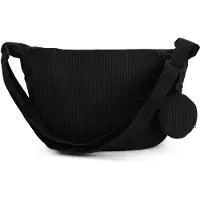 Unyqoos Sac bandoulière en toile, dimensions 31 x 22 x 8 cm – pour femmes, doublure intérieure imperméable, petite poche amovible et bandoulière réglable de 65 à 115 cm