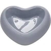 Unyqoos : Gamelle en forme de cœur pour chiens et chats, 750 ml, bleue, antidérapante, lavable au lave-vaisselle, en plastique – pour animaux de taille moyenne à grande