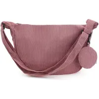 Unyqoos Sac bandoulière en toile, dimensions 31 x 22 x 8 cm – revêtement intérieur imperméable, bandoulière réglable de 65 à 115 cm et mini-sac amovible