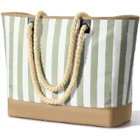 Unyqoos : Grand sac de plage étanche pour famille – très grande capacité (pour 4 à 6 serviettes de plage), fermeture éclair, compartiment intérieur 100% étanche, léger et durable