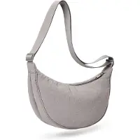 Unyqoos Sac bandoulière en forme de croissant pour femmes – sac à bandoulière spacieux de 30 x 18 x 11 cm, bandoulière réglable, tissu nylon composite résistant à l'eau