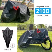 Unyqoos Housse de vélo – housse de protection imperméable et résistante aux intempéries, dimensions 200 x 70 x 110 cm, avec ouverture pour cadenas et sac de rangement, adaptée aux vélos électriques