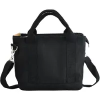Unyqoos Sac à main en toile, dimensions 23 x 15 x 21 cm – 5 compartiments, bandoulière réglable et amovible, doublure en polyester, fermeture éclair en métal, idéal pour le quotidien et les voyages