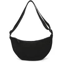 Unyqoos Sac bandoulière en velours côtelé pour femmes – Sac en velours côtelé, dimensions 30 x 15 x 10 cm, poids 120 g, bandoulière réglable, couleurs : blanc/noir/orange