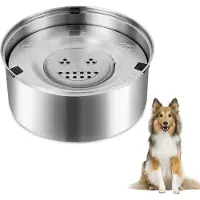 Unyqoos : Gamelle pour chien en acier inoxydable (304) avec bol à eau amovible, base antidérapante, anti-fuite et lavable au lave-vaisselle – idéale pour la maison et pour les déplacements