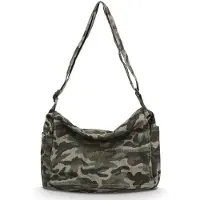 Unyqoos Sac bandoulière unie, résistant à l'eau, idéal pour le travail, l'école et les voyages – Compartiment pour ordinateur portable 15 pouces, tissu Oxford, bandoulière réglable