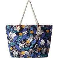 Unyqoos XXL : Sac de plage spacieux et robuste, fermeture éclair, dimensions 58 x 38 x 18 cm, doublure en coton résistant, larges bandoulières et petite pochette