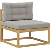 vidaXL - Ensemble de canapés d'extérieur, 3 pièces, blanc et gris clair, en polyester