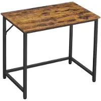 Leobert Bureau Informatique - - Brun Rustique/Noir - 80 X 50 X 75 Cm