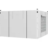 Outsunny 2 panneaux latéraux Parois latérales pour pavillon 3 x 3/ 3 x 6 m, bâches latérales avec fenêtre, porte, parois de rechange pour tente de réception, Oxford, blanc