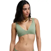 Roxy Love Elongated Triangle Bikini Top Vert XL Femme