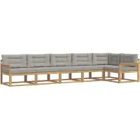 vidaXL - Ensemble de salon de jardin, 4 pièces, blanc et gris clair, en polyester