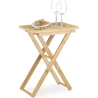 Relaxdays Table pliante en bambou RD0278
