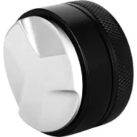 Unyqoos Distributeur de café réglable pour expresso – compatible avec les porte-filtres de 58,5 mm, base en acier inoxydable (qualité alimentaire 304) et poignée en aluminium antidérapante